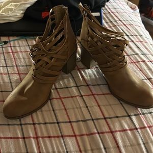 Tan booties